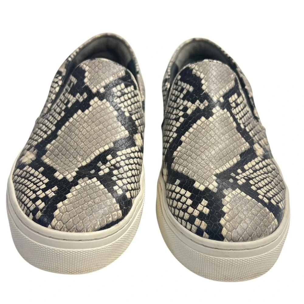 Tory Burch‎ Women Slip On Sneaker Grey Snakeskin Embossed Leather 8M